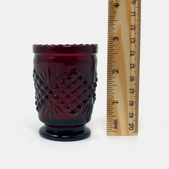 Vintage Ruby Red Glass Toothpick Holder - Picture 2 of 4